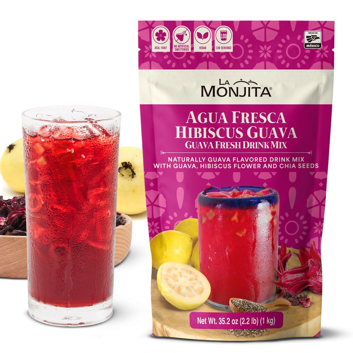 La Monjita Mexican Agua Fresca Hibiscus Guava