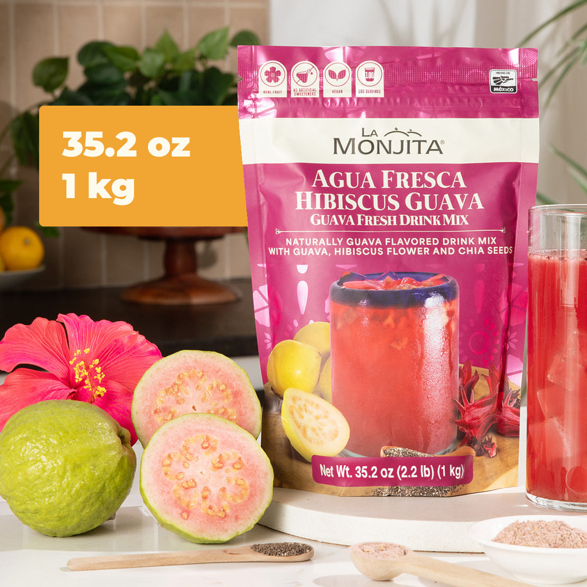 La Monjita Mexican Agua Fresca Hibiscus Guava