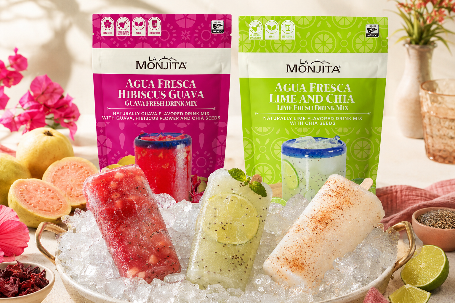 Frozen Agua Fresca Paletas, 3 Ways