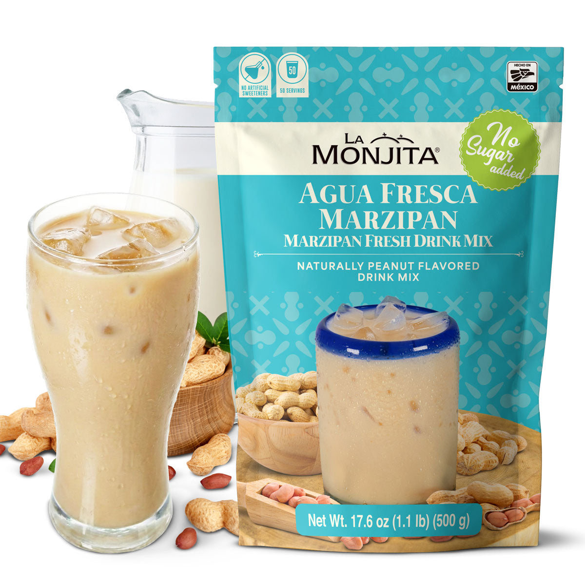 La Monjita Agua Fresca Marzipan (No Sugar Added), 500g, image 01
