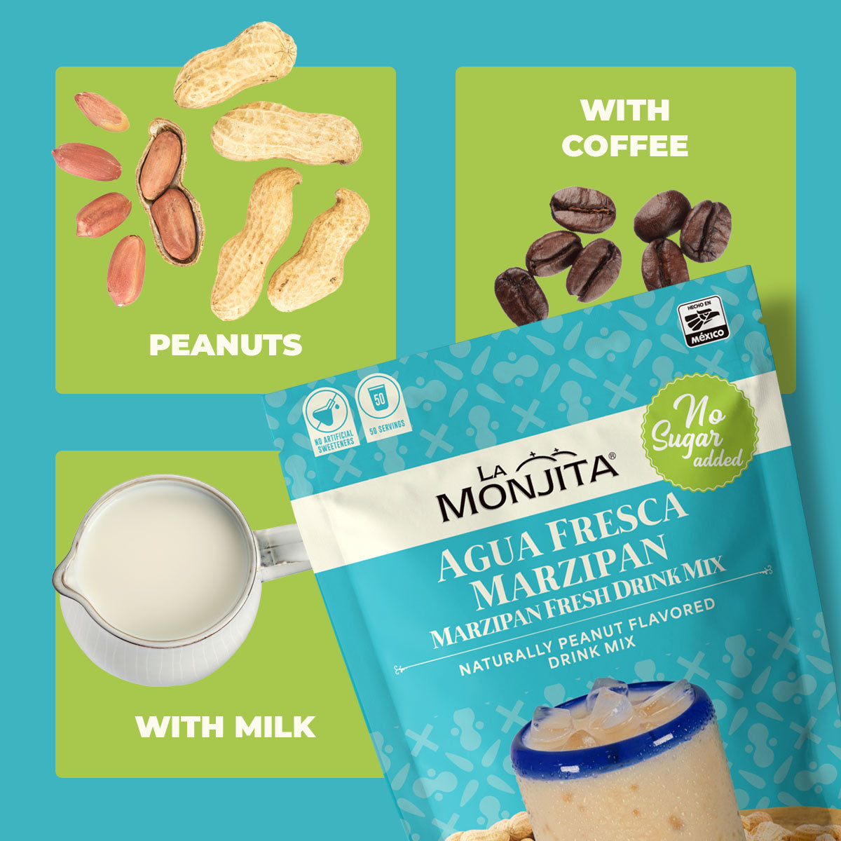 La Monjita Agua Fresca Marzipan (No Sugar Added), 500g, image 02