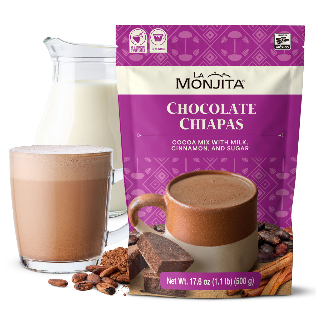 La Monjita Traditional Chocolate Chiapas, 500g, image 01