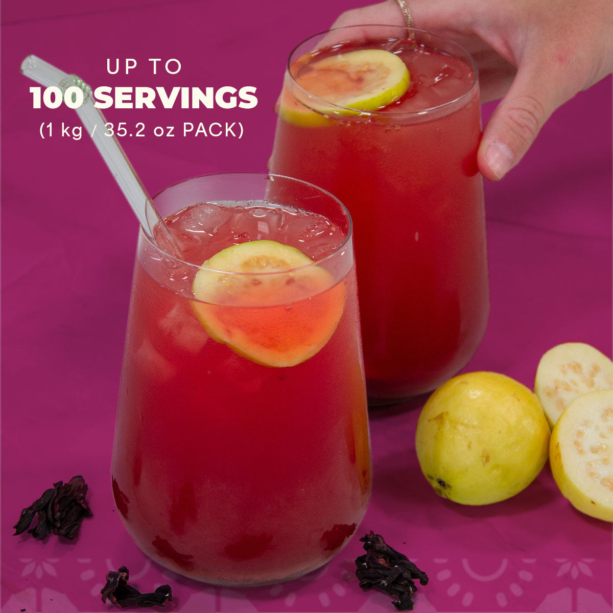 Agua Fresca Hibiscus Guava (Sugar Free)