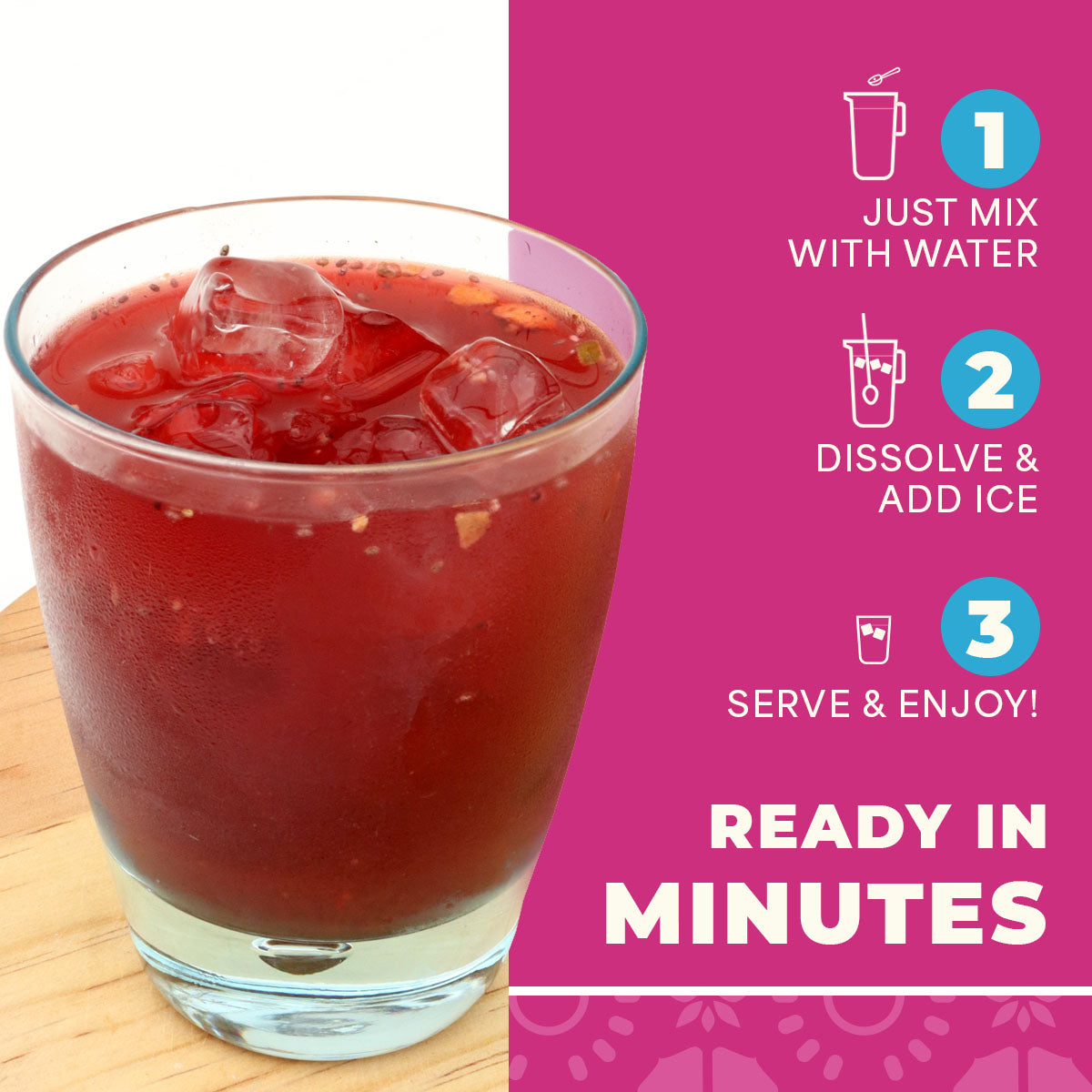 Agua Fresca Hibiscus Guava (Sugar Free)