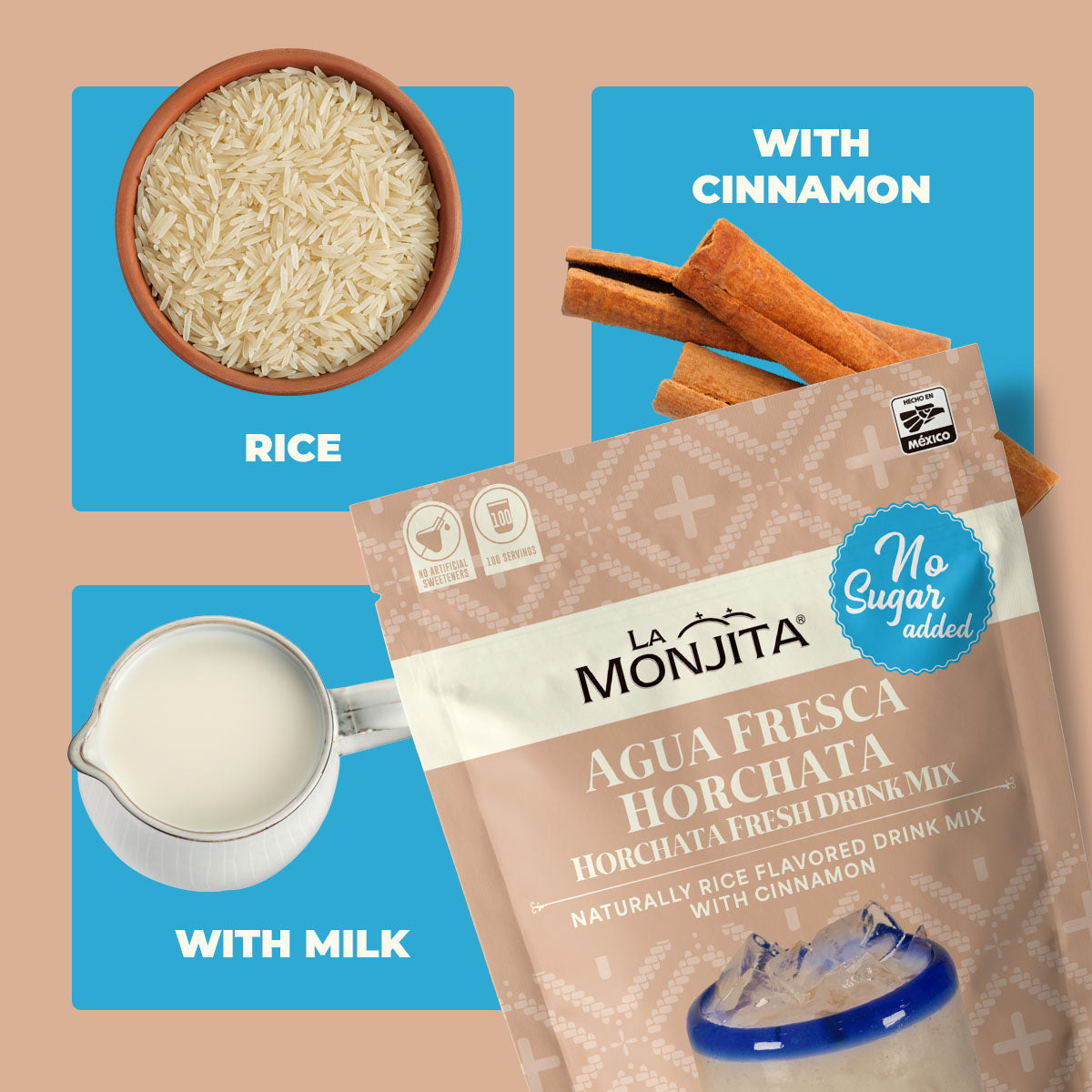 Agua Fresca Horchata (Sugar Free)