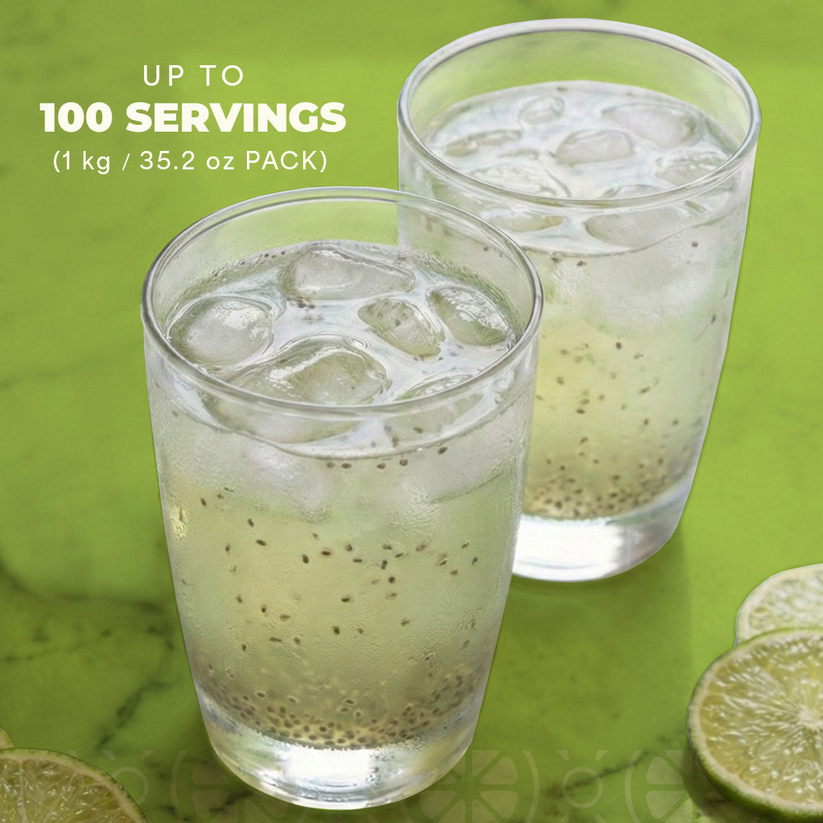 Agua Fresca Lime and Chia (Sugar Free)