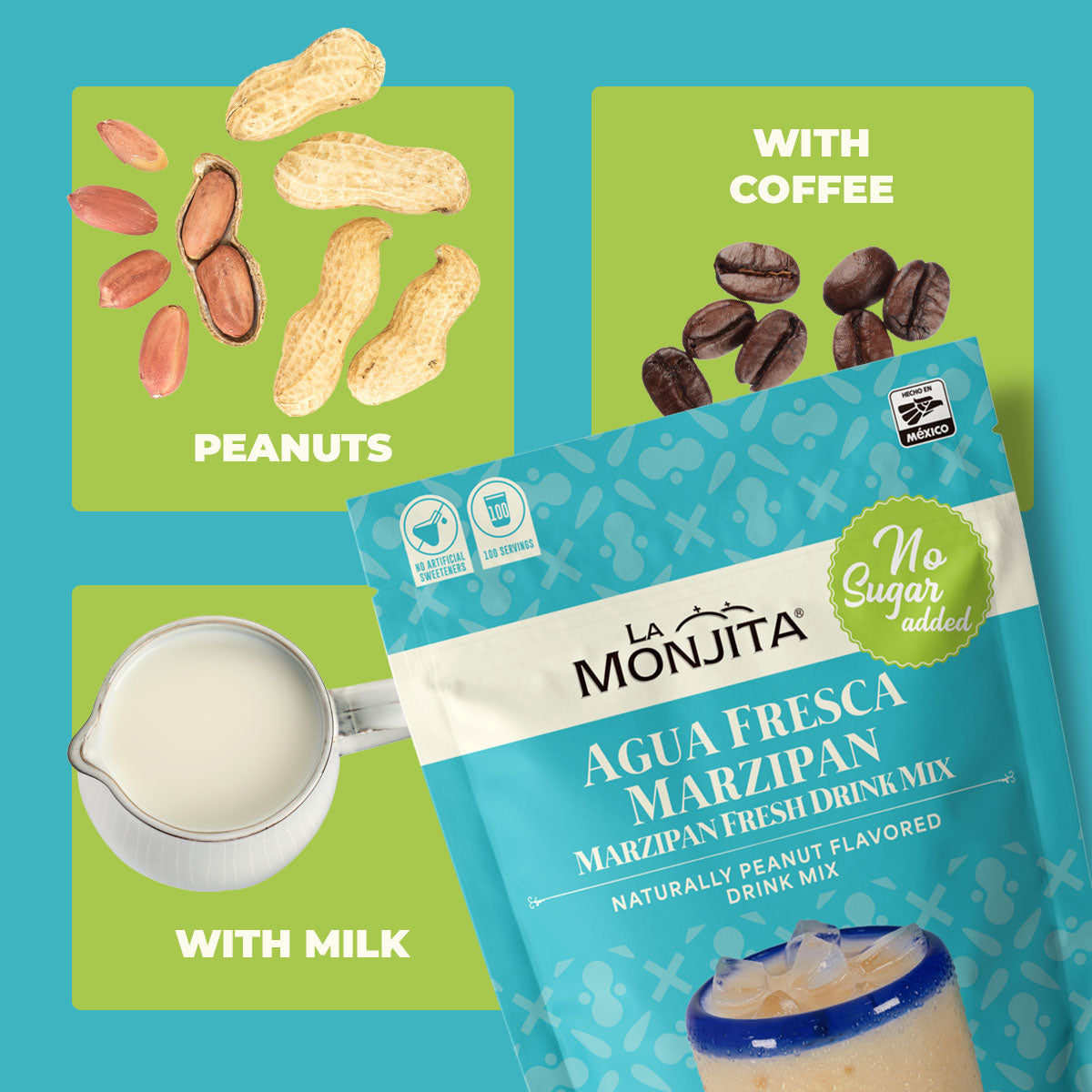 La Monjita Agua Fresca Marzipan (No Sugar Added), 1kg, image 02