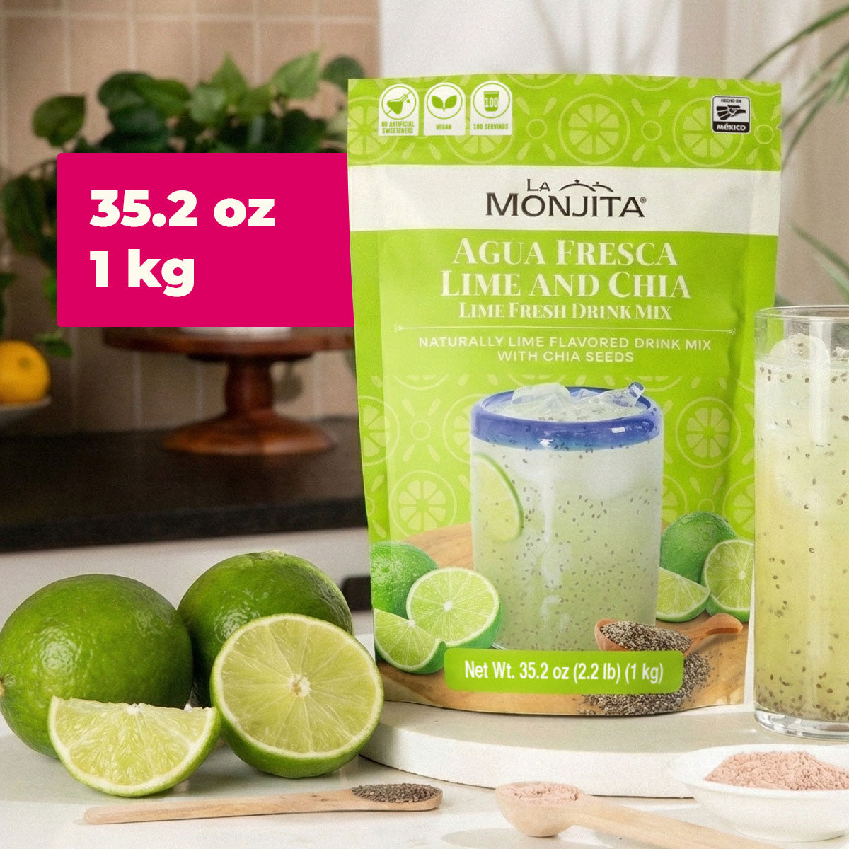 Agua Fresca Lime and Chia